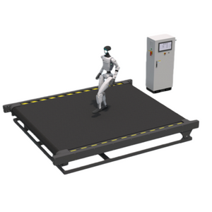 Humanoid Robot Test Bench with Incline Simulation and Precision Speed Control for Walking, Mobility & AI Validation