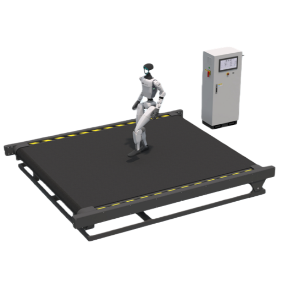 Humanoid Robot Test Bench with Incline Simulation and Precision Speed Control for Walking, Mobility & AI Validation